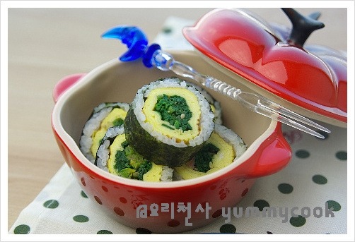 시금치 달걀김밥, 시금치 많이 먹어요 ~~ ♬