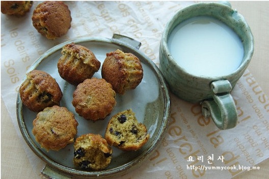 미니 통밀 블루베리케잌~~한입에 쏙