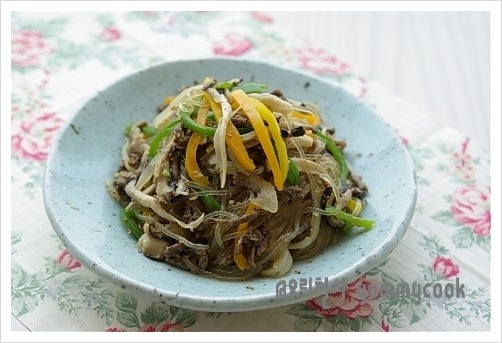 잡채, 실리콘찜기로 하는 초간단잡채~~♬
