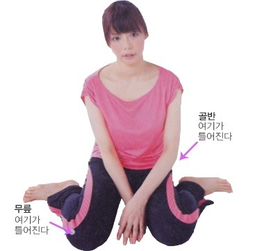 군살이 붙는 잘못된 자세! 안내 이미지